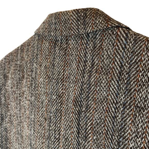 Harris Tweed Scottish Wool Vintage Woven Blazer Sport Coat Mens 42R Woven Brown - Picture 6 of 15